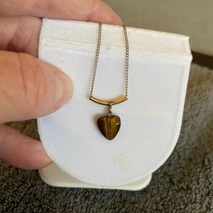 Tigers eye necklace earrings and ring.